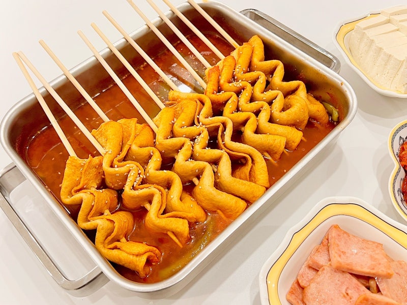 삼진어묵 어묵꼬치 추천 빨간어묵탕 끓이기