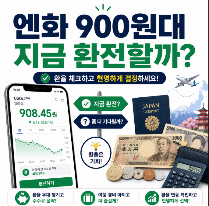 엔화 환율 900원대, 지금 환전할까?｜일본여행 전 분할환전 3단계