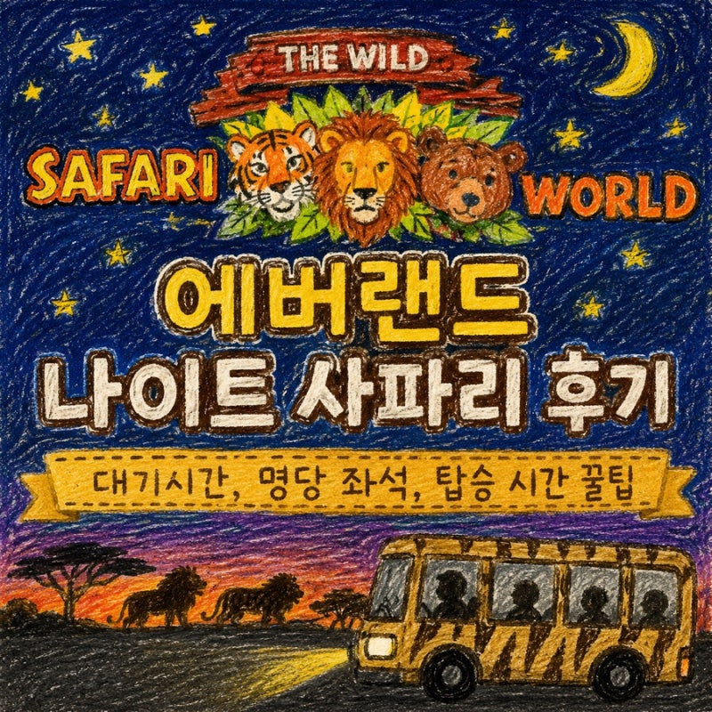 에버랜드 나이트 사파리 후기 | 대기시간, 명당 좌석, 관람 팁까지!