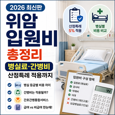 2026 위암 입원비 총정리｜병실료·간병비, 산정특례 적용까지