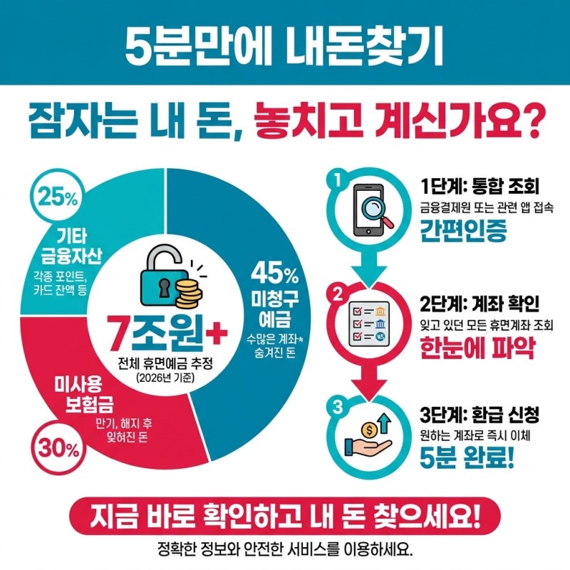 16조원 숨은 자산, 휴면예금 조회 잠자는 내 돈 찾는 가장 쉬운 방법 순서