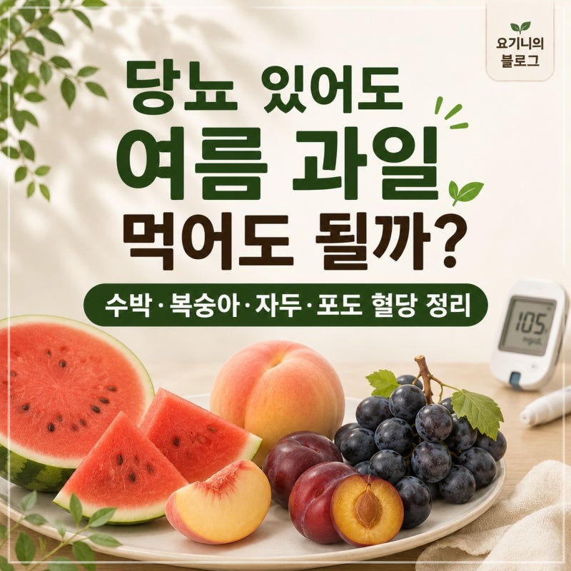 당뇨 있어도 여름 과일 먹어도 될까? 수박·복숭아·자두·포도 혈당 정리