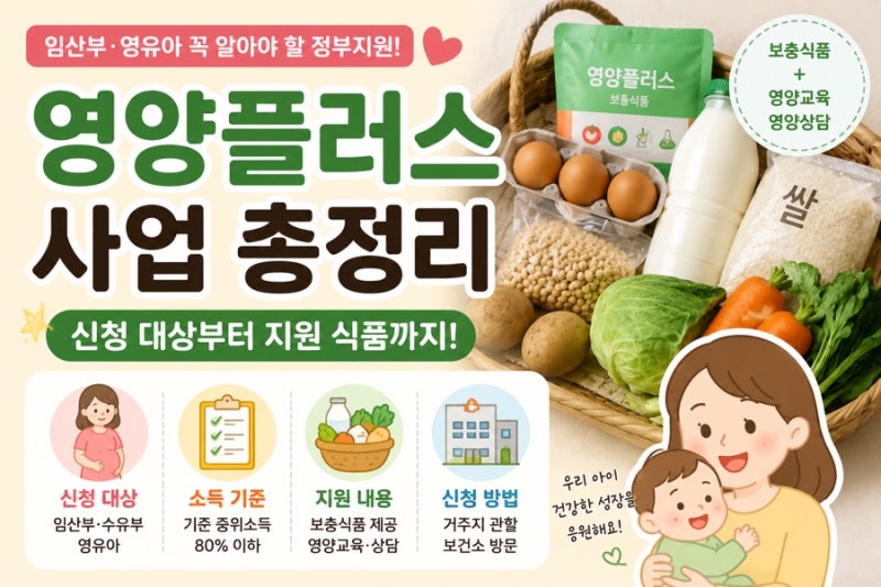 임산부·영유아 영양플러스 사업 총정리｜신청 대상, 소득기준, 지원 식품까지