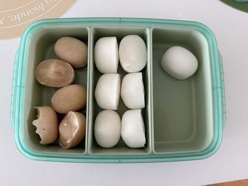 이유식 큐브 보관용기 추천, 이지앤프리 튼튼이 3칸 쌍둥이 이유식 내돈내산 후기 / 냉장고정....