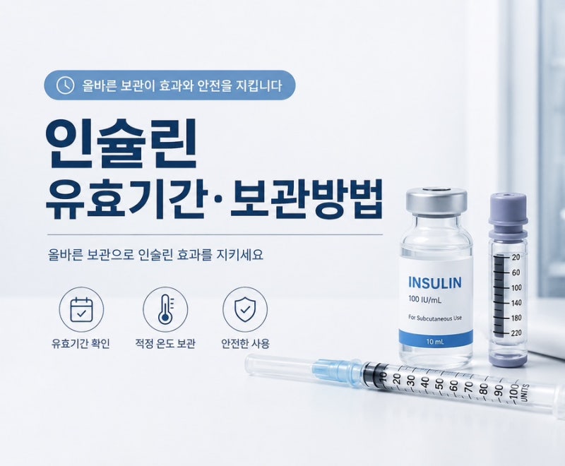 인슐린 유효기간 보관방법 실제 임상사례 (휴물린알/휴마로그주) 핵심 간단정리