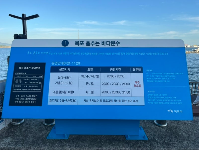 목포 가볼만한곳 평화광장 분수쇼 시작시간,위치&갓바위 야경