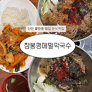 천안 불당동한식 모든한식맛집 참봉평메밀막국수 솔직후기