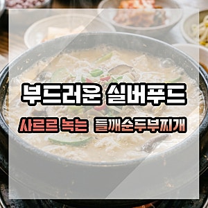 부드러운 실버푸드 입안에서 사르르 녹는 들깨 순두부찌개 레시피
