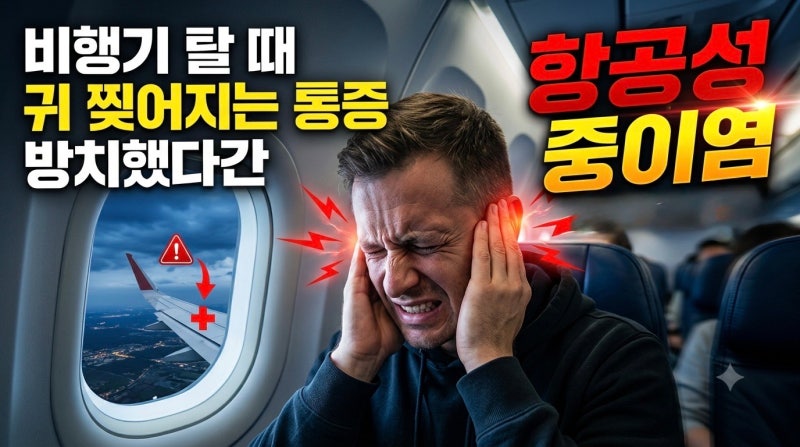 비행기 탈 때 귀 찢어지는 통증, 방치했다간 항공성 중이염으로 고생할 수도?