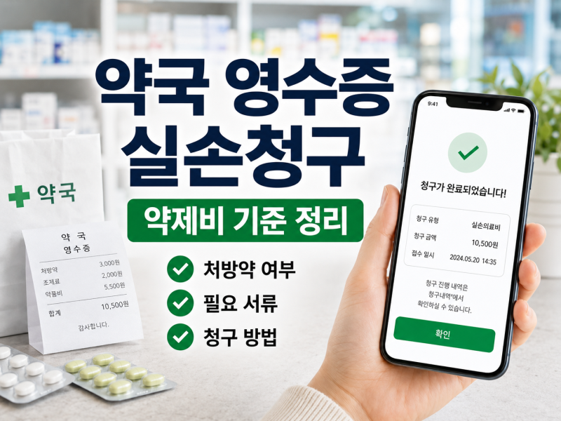 약국 영수증도 실손보험 청구될까? 약제비 청구 기준 정리