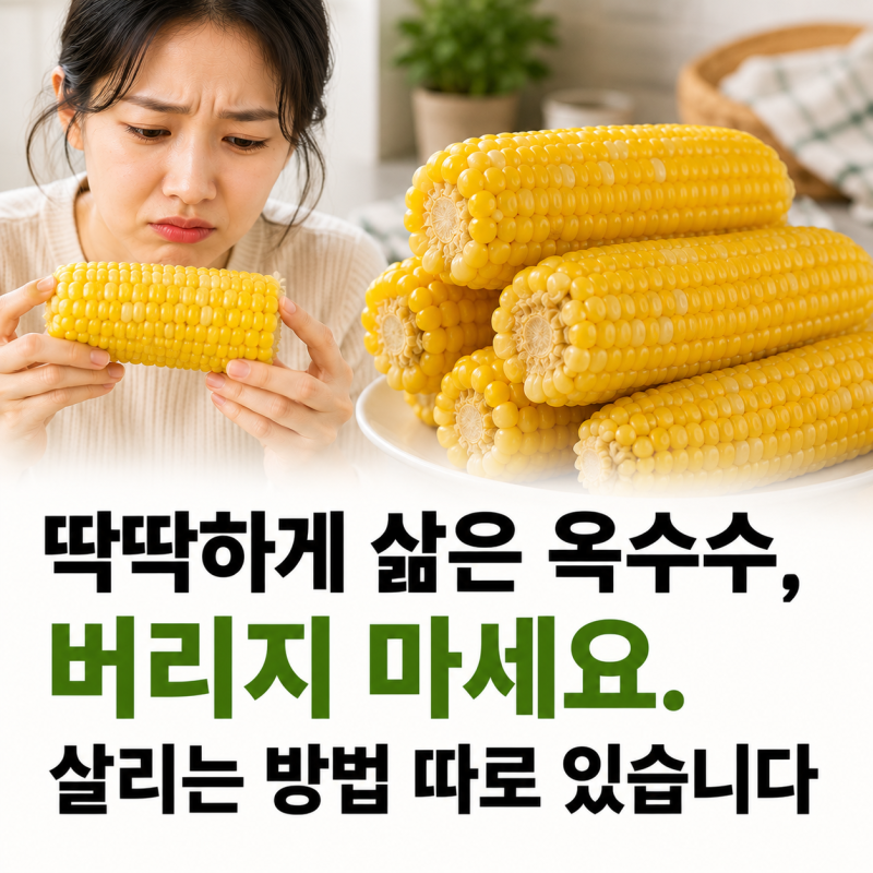 딱딱하게 삶은 옥수수, 버리지 마세요. 살리는 방법 따로 있습니다