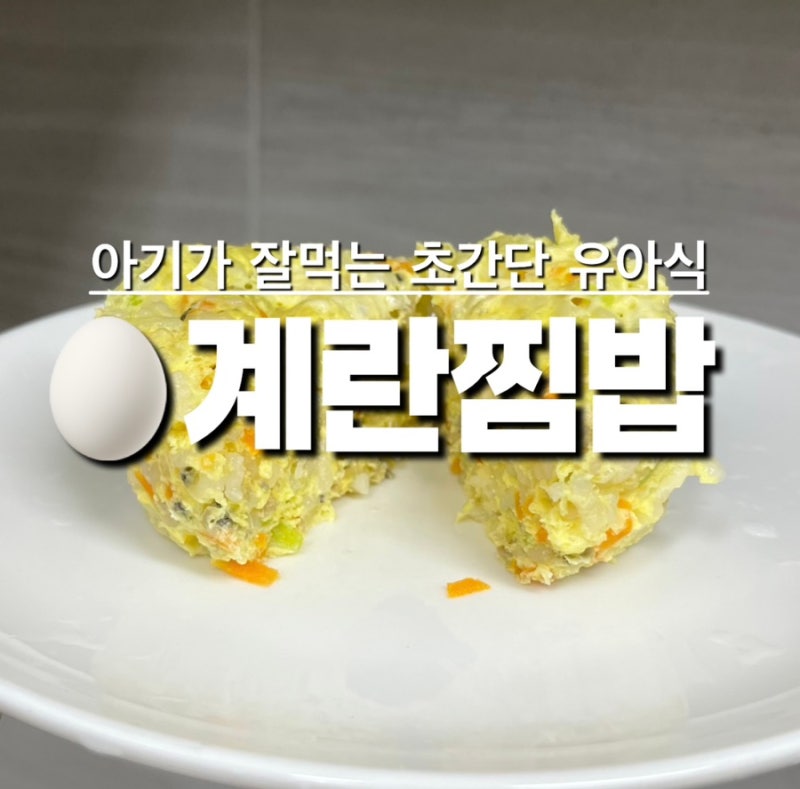 아기가 잘먹는 초간단 유아식 계란찜밥 간단아침밥 돌아기