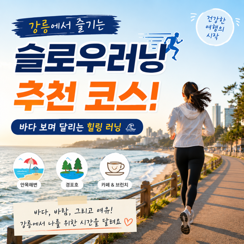 강릉 여행 슬로우러닝 추천! 바다 보며 달리기 좋은 해변 러닝코스