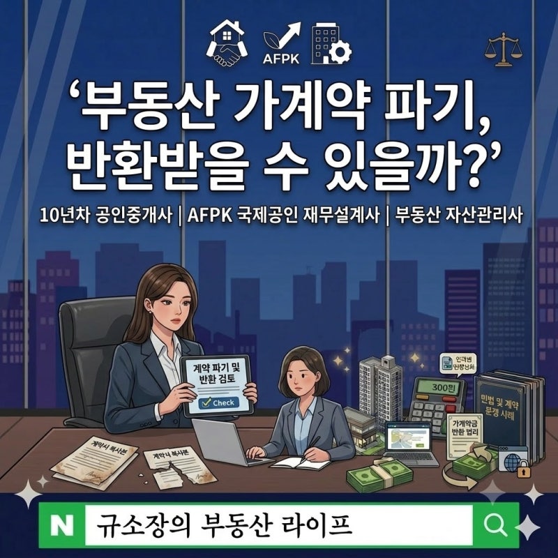 부동산 전세 월세 가계약금 파기, 100% 반환받거나 배액배상 받을 수 있을까? (공인중개사가 ....