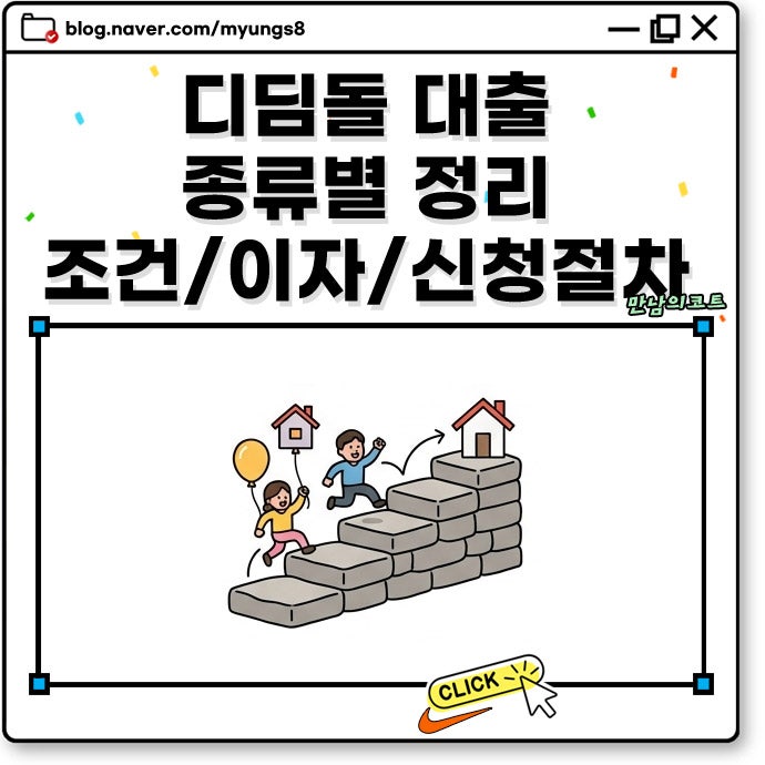 디딤돌대출 종류별(신혼부부 생애최초 청년 등) 조건 한도 금리 이자 신청 방법 절차