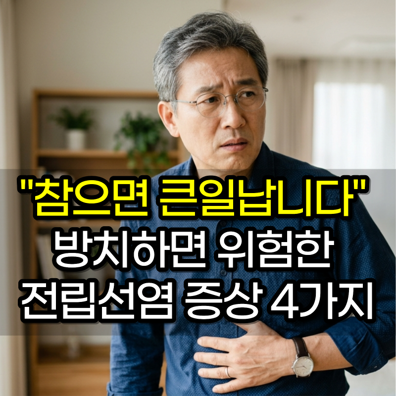 "참으면 큰일납니다" 방치하면 위험한 전립선염 증상 4가지