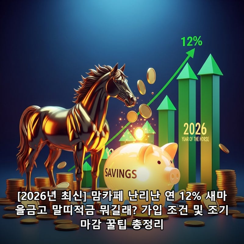 [2026년 최신] 맘카페 난리난 연 12% 새마을금고 말띠적금 뭐길래? 가입 조건 및 조기마감 꿀팁 ....