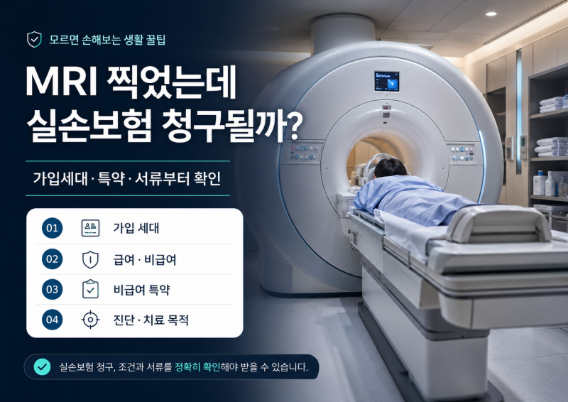 MRI 실손보험 청구 가능할까? 가입세대·서류 확인법
