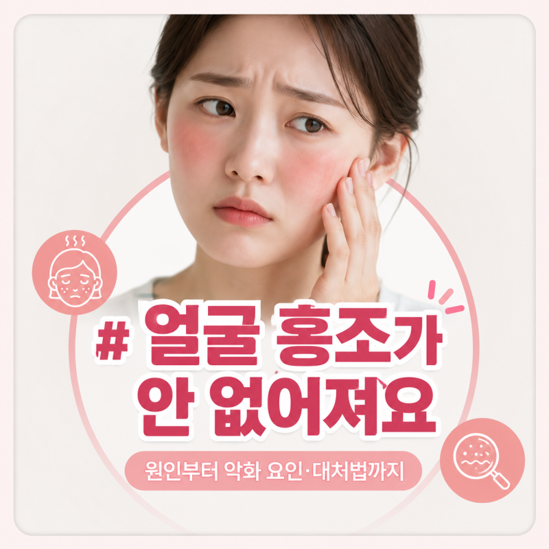 얼굴 홍조가 안 없어져요, 원인부터 악화 요인·대처법까지
