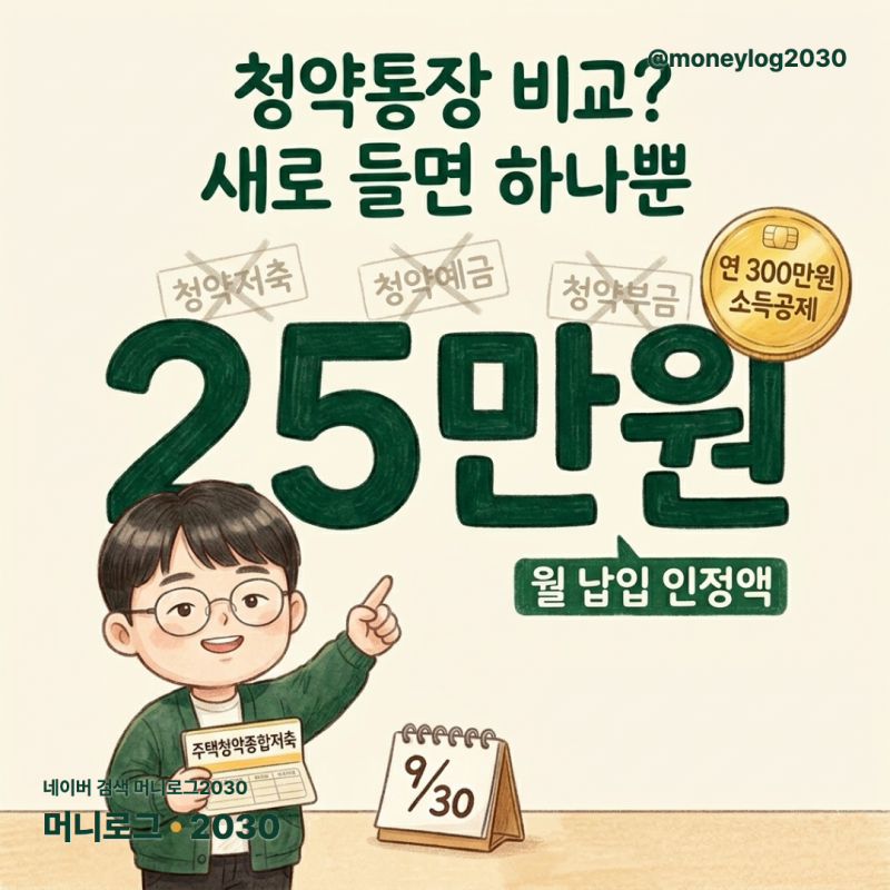 주택청약저축 비교, 새로 드는 사람은 고를 게 없습니다
