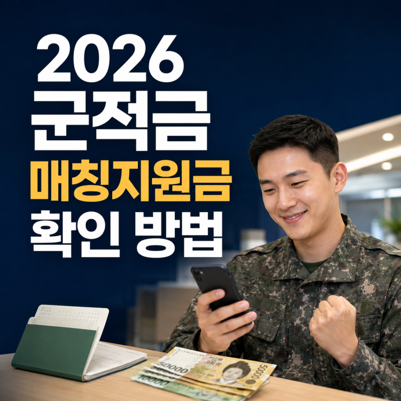 2026 군적금 매칭지원금 확인 방법, 월 55만 원 넣으면 얼마 받을까?