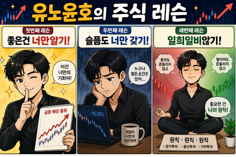 유노윤호의 주식레슨 (땡큐 노래가사 주식투자에 응용 및 대입)