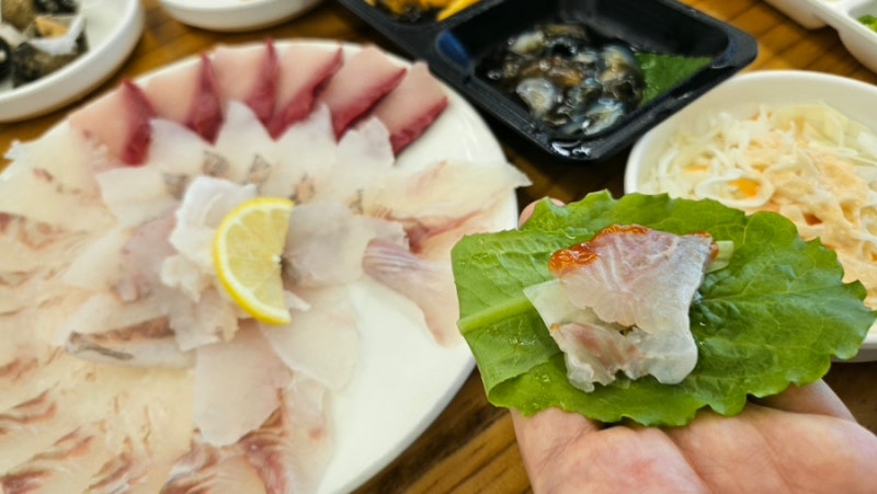 포항 맛집 양준혁 식당 동끝 횟집 모듬회 근처 숙소 방어 가게
