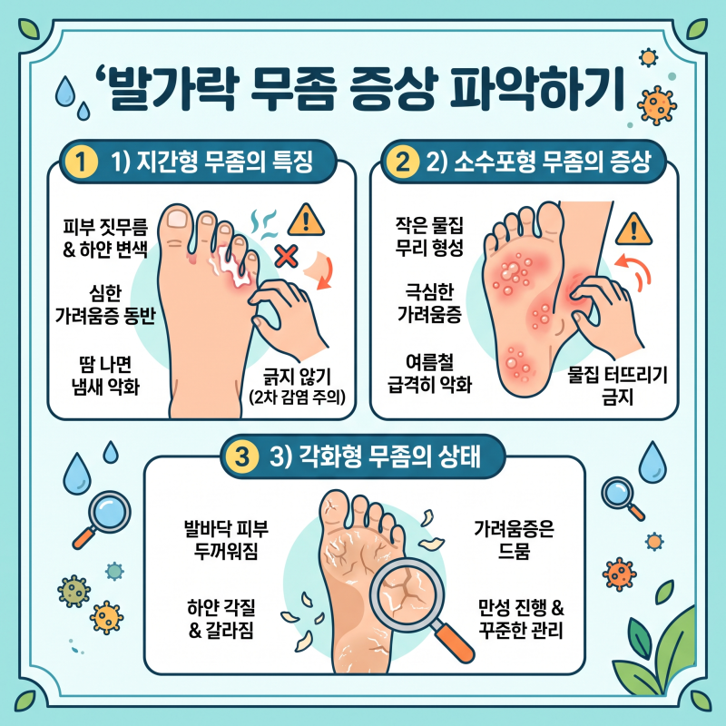 발가락무좀 자꾸 생기는 원인과 무좀증상 · 치료 방법