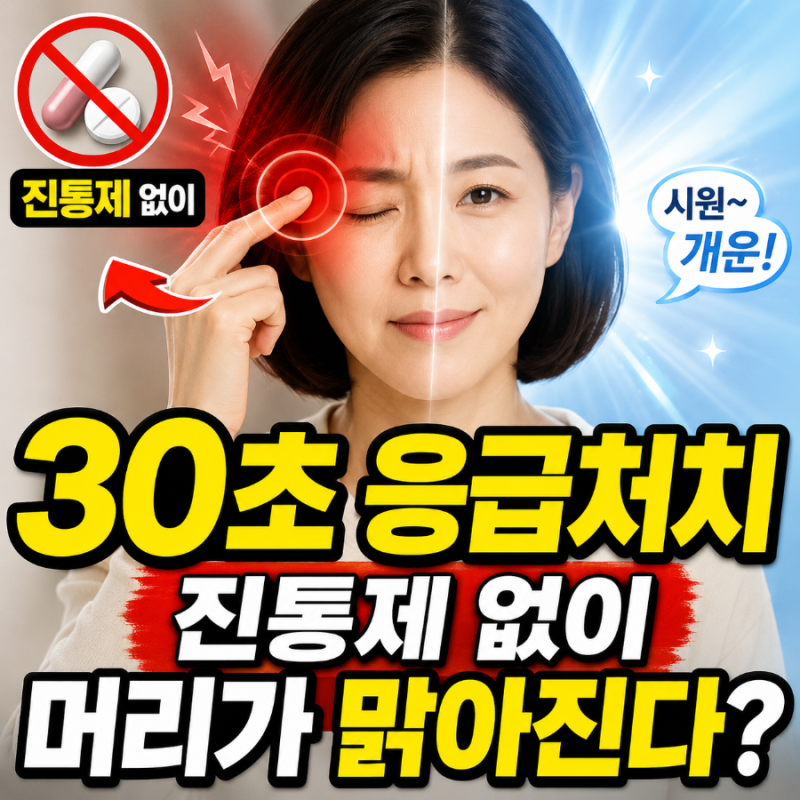 두통없애는법 빠르게 (+지압법, 약없이) - 진통제 없이 30초 만에 머리가 맑아지는 응급처치