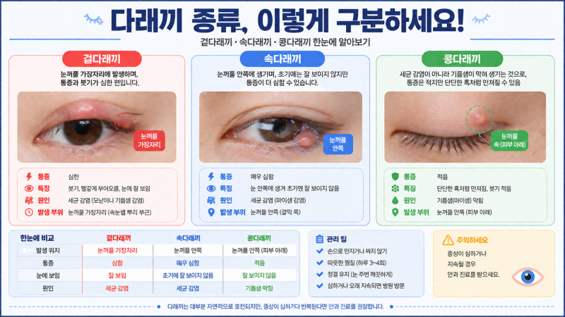 다래끼, 자연치유될까? 증상부터 치료·예방법까지 한눈에 정리