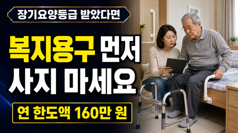 장기요양 복지용구, 보행기부터 사지 마세요… 연 한도액 160만 원 먼저 확인하세요