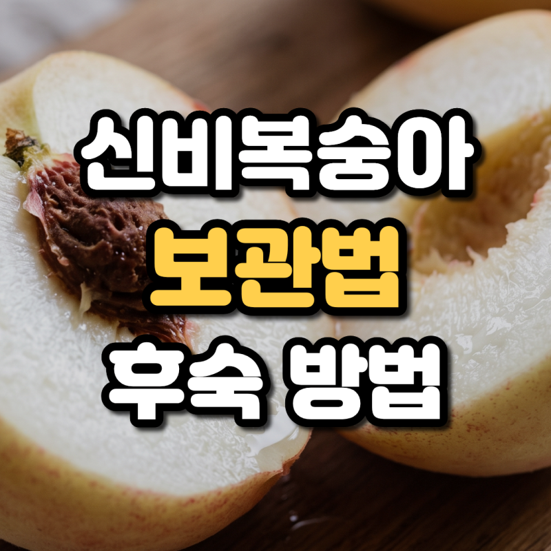 신비복숭아 보관법 상하지 않게 후숙방법 실온 기간 정리