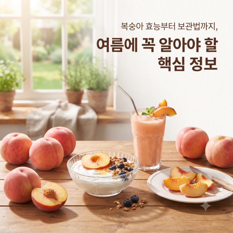 복숭아 효능부터 보관법까지, 여름에 꼭 알아야 할 핵심 정보