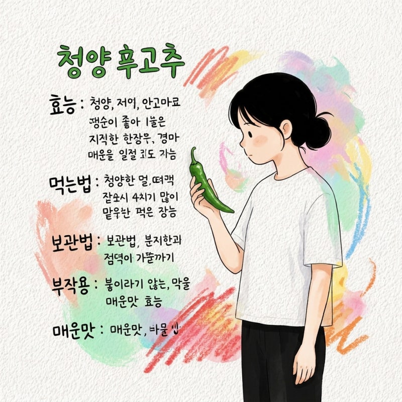 청양고추 먹는법 보관방법 부작용 효능 매운맛