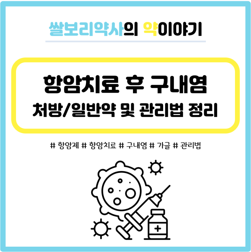 항암제ㅣ항암제 투여 후 입안 헐었을 때(구내염): 원인 항암제, 가글약, 관리 팁