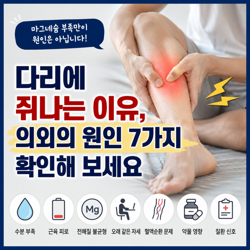 다리 쥐나는 이유, 의외의 원인 7가지를 확인해 보세요