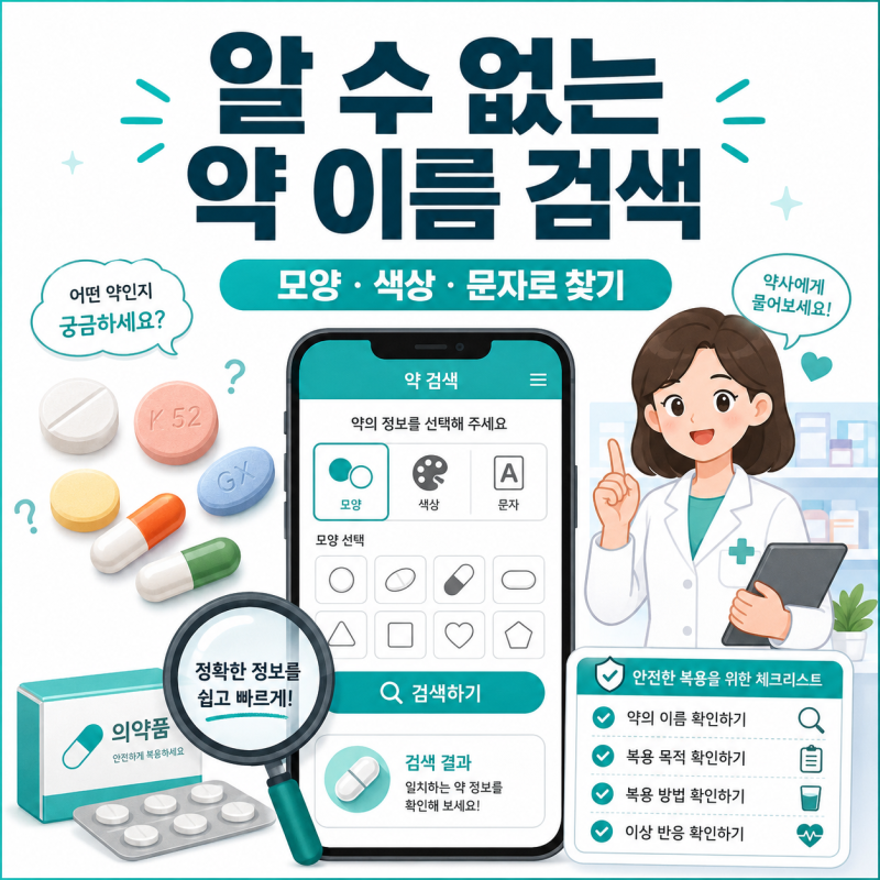 알 수 없는 약 이름 검색 사이트
