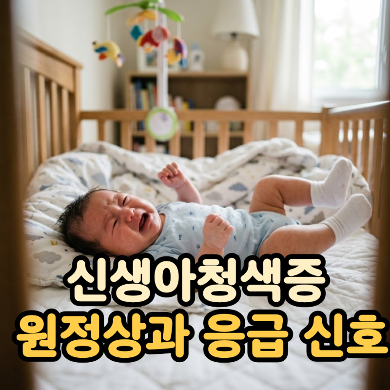 아기 신생아청색증, 정상과 응급 신호 구별하는 법