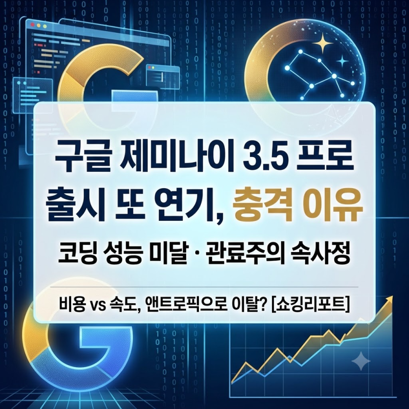 구글 제미나이 3.5 프로 출시 지연 성능 미달과 코딩 한계로 전격 연기된 진짜 이유