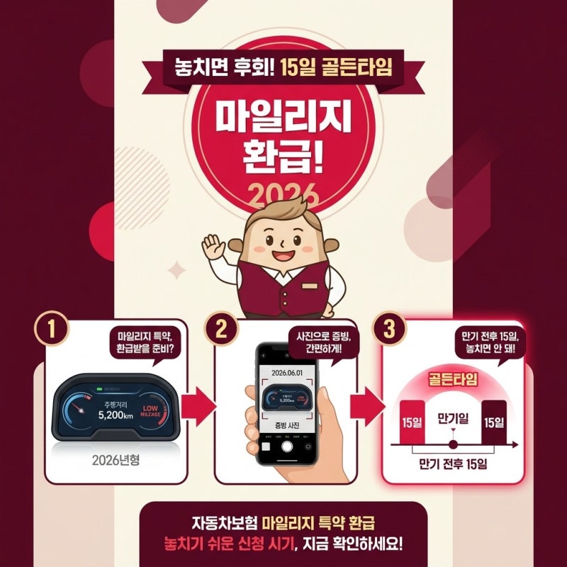 자동차보험 마일리지 특약 환급 놓치기 쉬운 신청 시기, 알고 보니 만기 후에도…