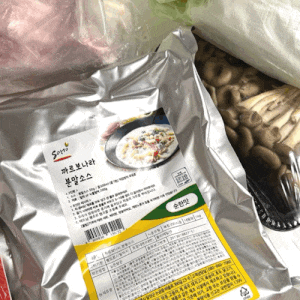 소모 까르보나라 분말소스 순한맛 간단레시피 대존맛 꾸덕한까르보나라 만들기