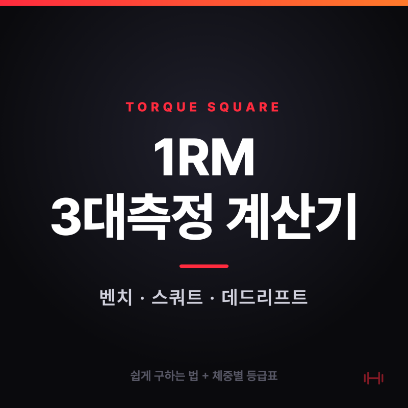 1RM 3대측정 계산기 쉽게 구하는 법 + 체중별 등급표