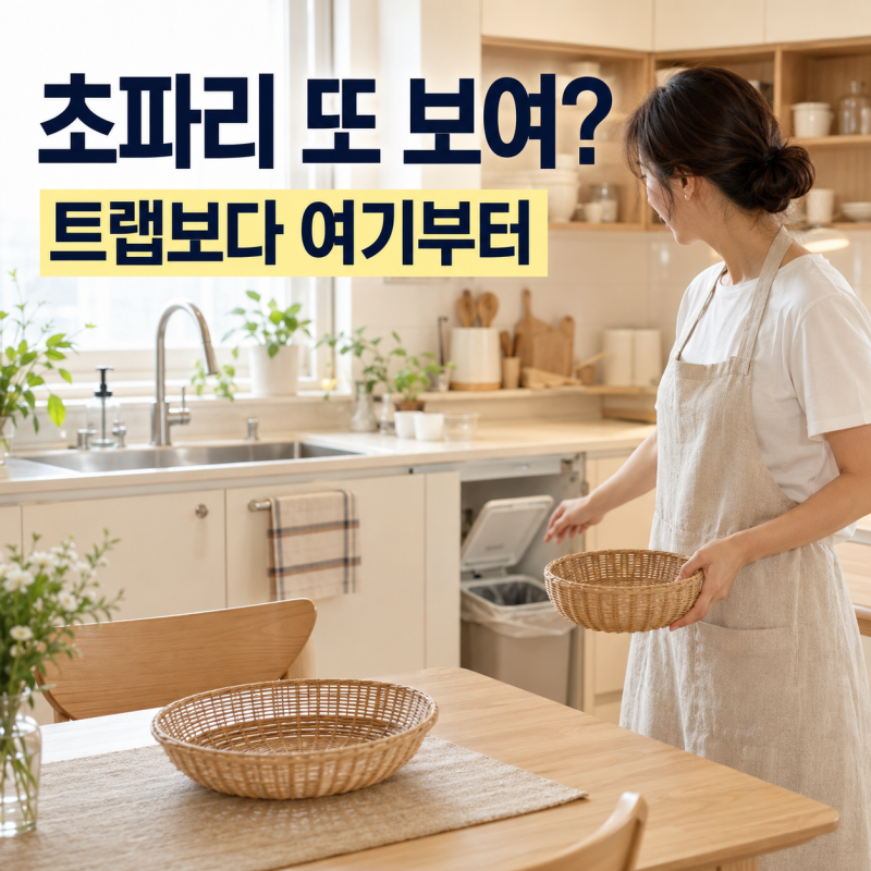 초파리 없애는법, 트랩만 놨는데 계속 생기는 이유