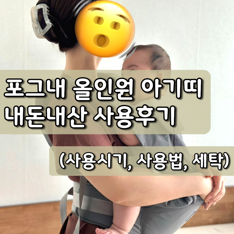 아기띠 추천, 포그내 올인원 아기띠 사용 후기(사용시기, 세탁방법, 사용방법)