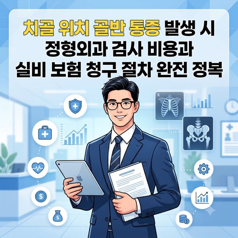 치골 위치 골반 통증 발생 시 정형외과 검사 비용과 실비 보험 청구 절차