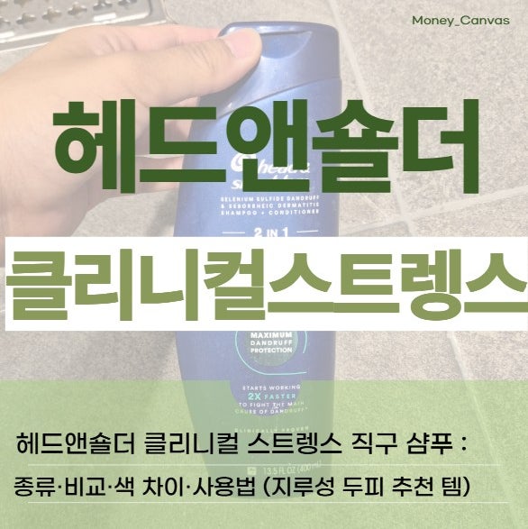 헤드앤숄더 클리니컬 스트렝스(스트랭스) 직구 샴푸 : 종류·비교·색깔 차이·사용법 (지루성....