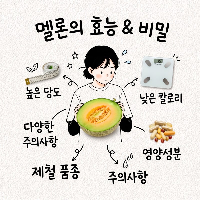 멜론 제철 효능 부작용 영양성분 칼로리 당도 품종