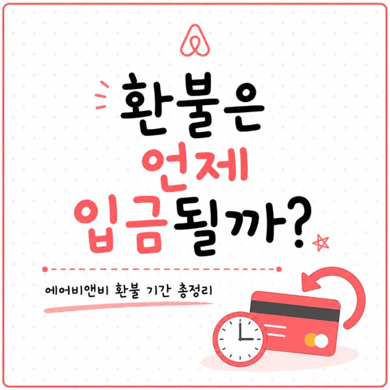 에어비앤비 환불은 언제 입금될까? 결제 취소 환불 소요 기간 총정리