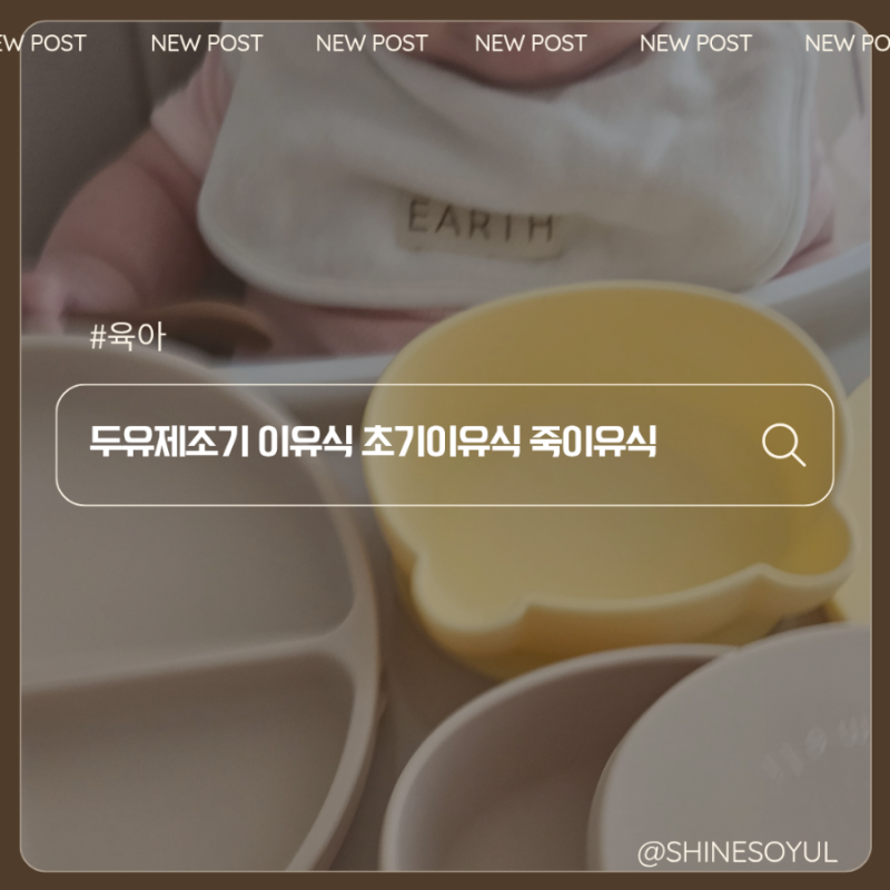 두유제조기 이유식 초기이유식 준비물과 죽이유식
