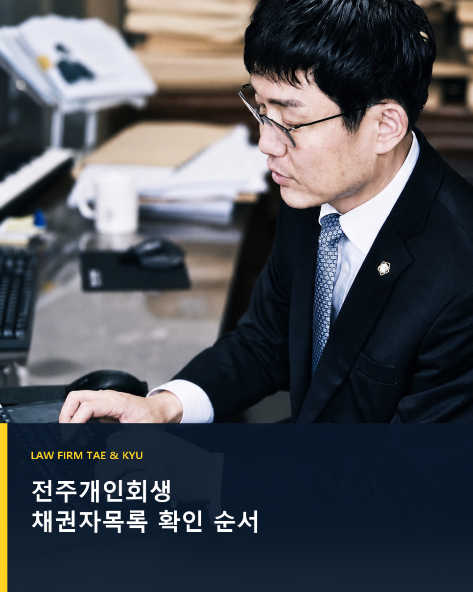 전주개인회생 채권자목록 누락을 줄이기 위한 확인 순서
